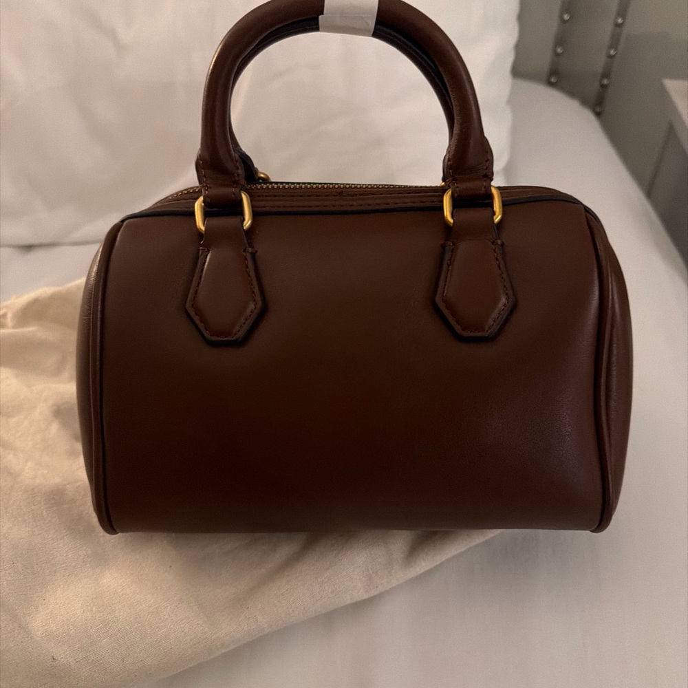 Elegant Brown Leather Handbag
